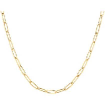 PAVOI 14K Gold Plated Curb Paperclip Box Sphere Bead Snake Herringbone and Figaro Chain Adjustable Necklace