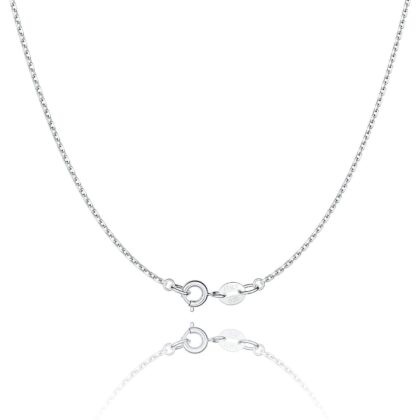 Jewlpire 925 Sterling Silver Chain Necklace Chain for Women 1.1mm Cable Chains Necklace Upgraded Spring-Ring Clasp - Thin & Sturdy Women's Chains Necklaces 14 16 18 20 22 24 Inch