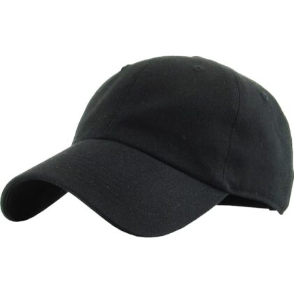 KBETHOS Classic Cotton Baseball Cap In Black