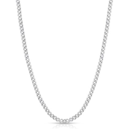 Fiusem 3.5mm Cuban Link Chains for Men, Silver Tone/Black/14K Gold Plated Stainless Steel Necklace Chain, Mens Necklace 16, 18, 20, 22, 24, 26, 28 Inch