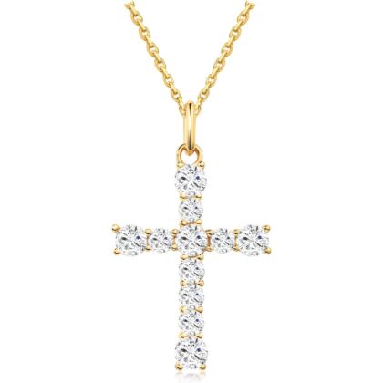 S.Leaf Cross Necklace for Women 18Karat Gold Plated Cross Necklaces for Women 925 Sterling Silver Cross Pendant Necklaces for Women Birthday Anniversary