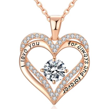 18K Rose Gold Necklaces for Women Birthday Gifts for Women Jewelry for Women Birthday Gifts for Wife Girlfriend Daughter Wife Birthday Gifts for Anniversary Mothers Day Christmas Valentines Gifts
