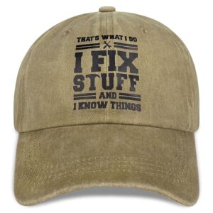 I Fix Stuff Cotton Baseball Hat – Adjustable