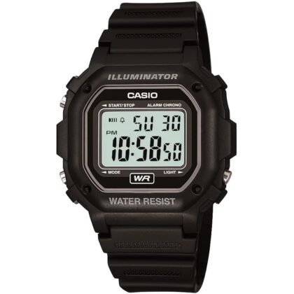 Casio F108WH Series | Men's Digital Watch | Illuminator | Water Resistant | LED Light | Daily Alarm | 1/100 SEC Stopwatch | 3 Hands (HR, Min, SEC) | Date/Day Display | Daily Alarm | 7 Year Battery
