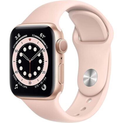 Apple Watch Series 6 (GPS + Cellular, 40mm) - Gold Aluminum Case with Pink Sand Sport Band (Renewed)