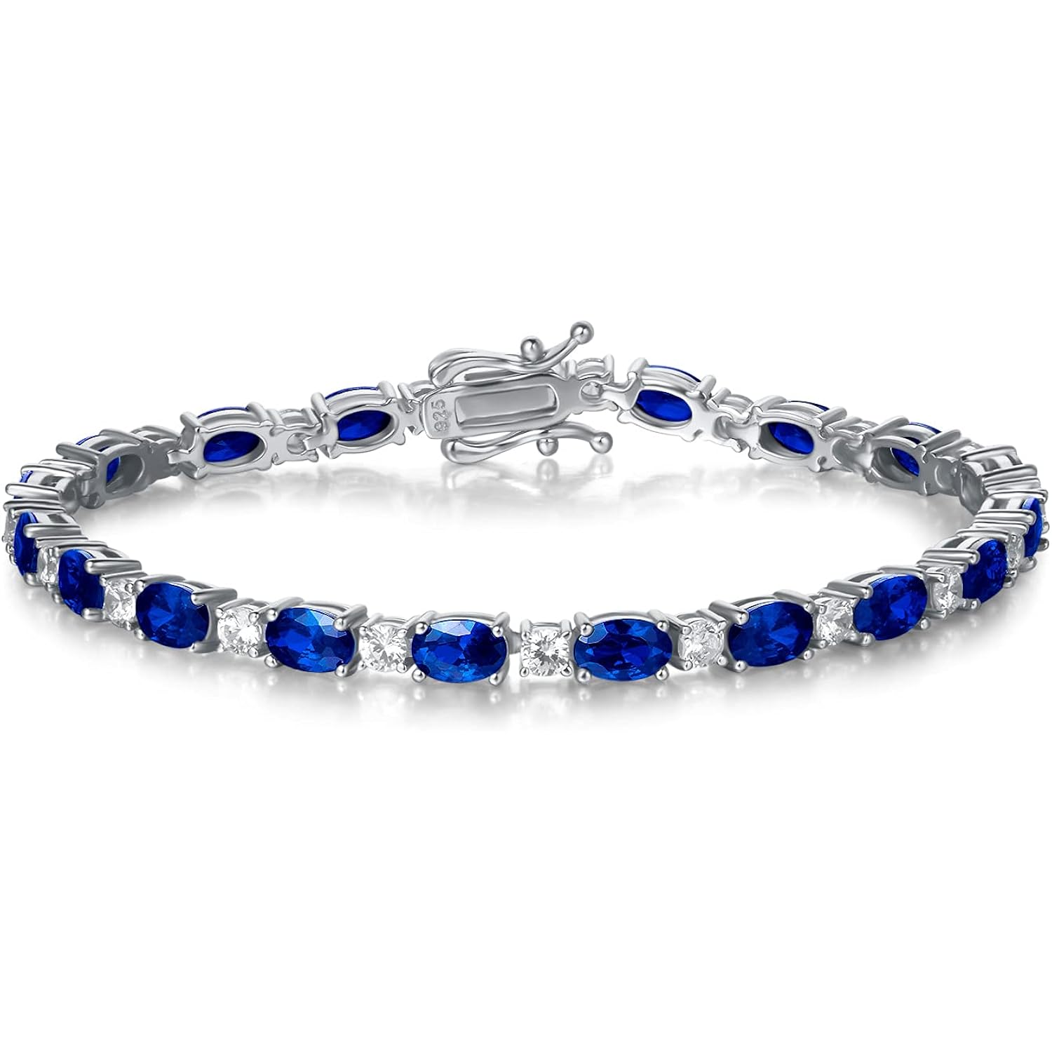 FANCIME Birthstone Bracelets Sterling Silver Tennis Bracelets Charm Fine Jewelry Birthday Gifts for Women 7"