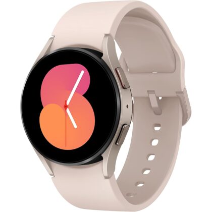 SAMSUNG Galaxy Watch 5 40mm Bluetooth Smartwatch w/Body, Health, Fitness and Sleep Tracker, Sapphire Crystal Glass, Enhanced GPS Tracking, US Version, Pink Gold Bezel w/Pink Band (Renewed)