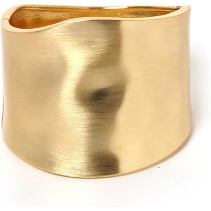 Bangle Bracelets for Women | 14K Gold Plated Trendy Wide Bracelets | Hinged Arm Cuff Bangles Chunky Bracelet for Women