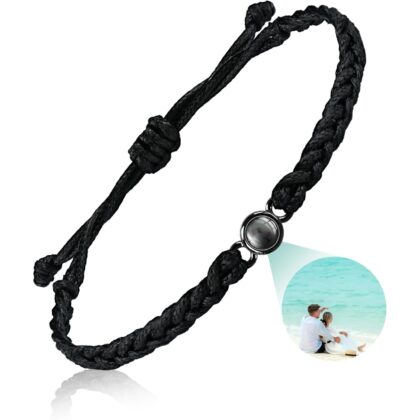 SUPHELPU Custom Bracelets with Picture Inside, Picture Bracelet Personalized Photo, Women's Identification Bracelets, Memorial Gifts for Loved One