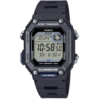 Casio WS-B1000 Series | Men's Digital Watch | (Black) | 100M WR | Step Tracker | LED Illuminator | 100 SEC Chronograph | Daily Alarm | 2-Year Battery
