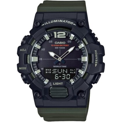 Casio Men's HDC-700-1AVCF Classic Analog-Digital Display Quartz Black Watch
