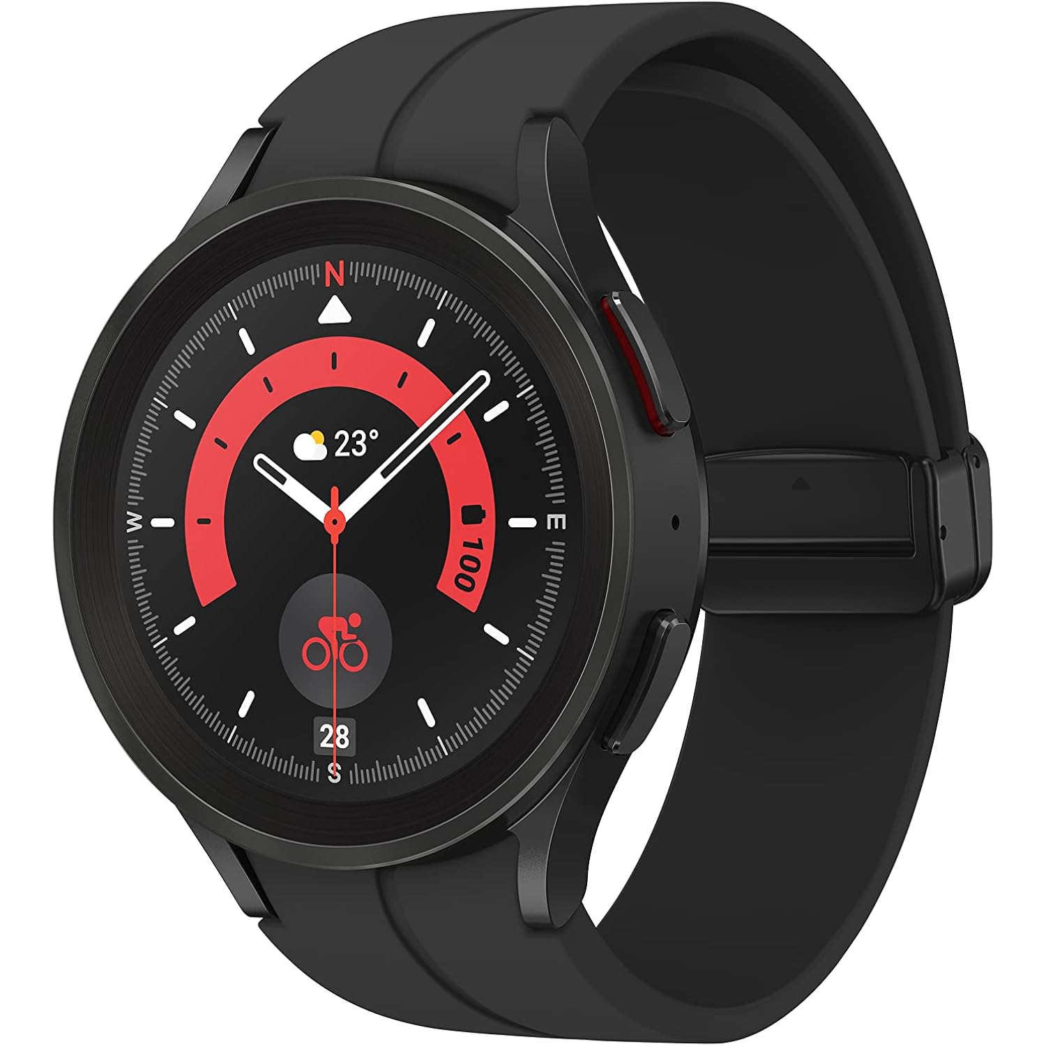 SAMSUNG Galaxy Watch 5 Pro 45mm Bluetooth Smartwatch w/Body, Health, Fitness and Sleep Tracker, Black (Renewed)