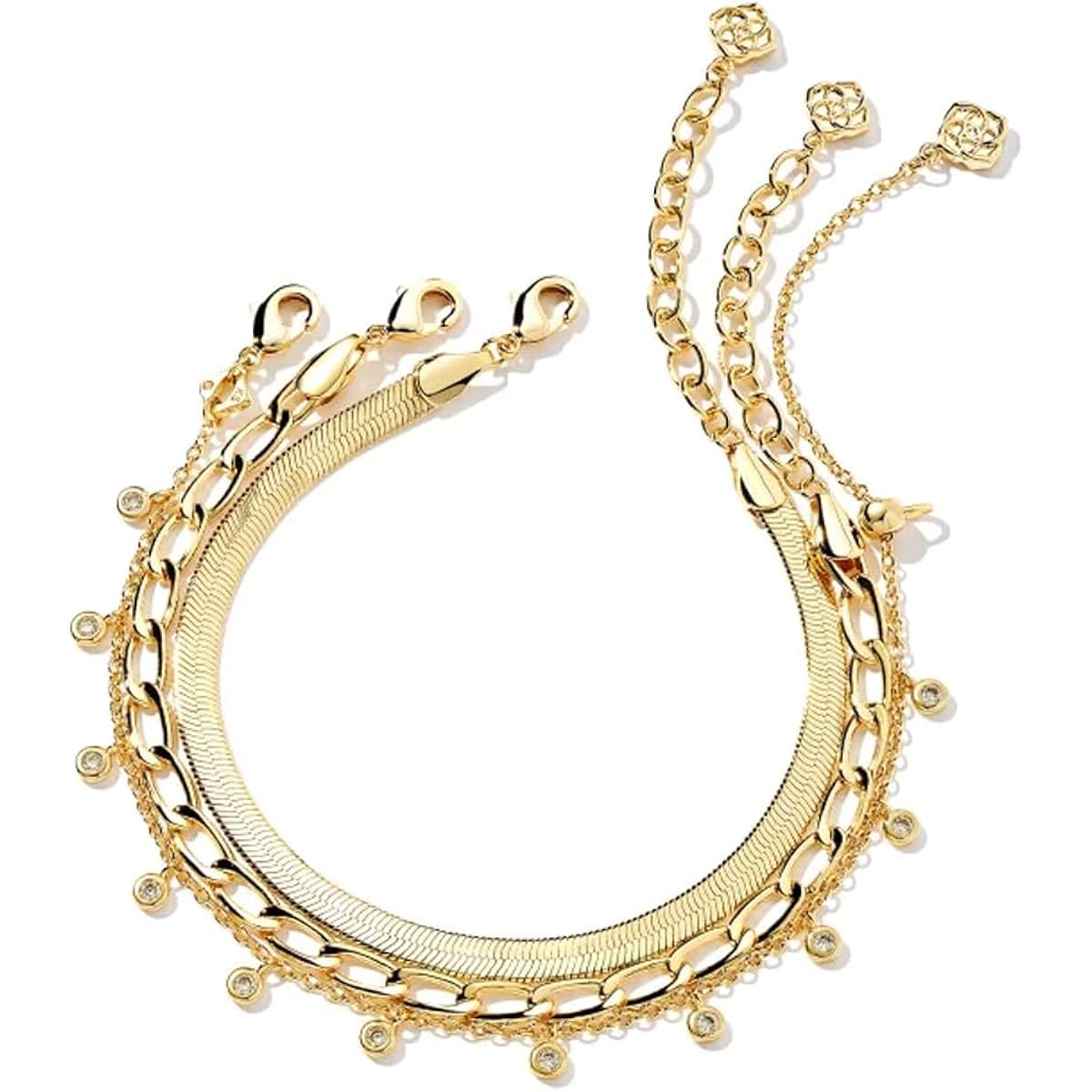 Kendra Scott Kassie Set of 3 Chain Bracelets, Fashion Jewelry for Women