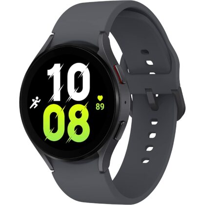SAMSUNG Galaxy Watch 5 44mm Bluetooth Smartwatch w/Body, Health, Fitness and Sleep Tracker, Improved Battery, Sapphire Crystal Glass, Enhanced GPS Tracking, US Version, Gray (Renewed)