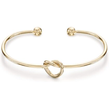 PAVOI 14K Gold Plated Forever Love Knot Infinity Bangle Bracelets for Women | Adjustable Gold Bangle Bracelet for Women