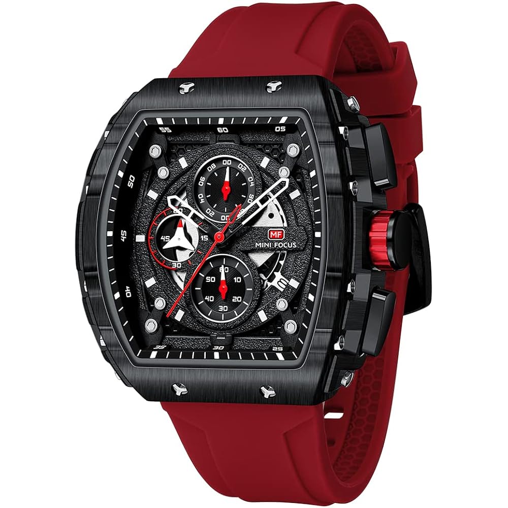 Mini Focus Men's Watch Fashion Sport Wrist Watches (Chronograph/Waterproof/Luminous/Calendar) Silicon Strap Quartz Watch for Men