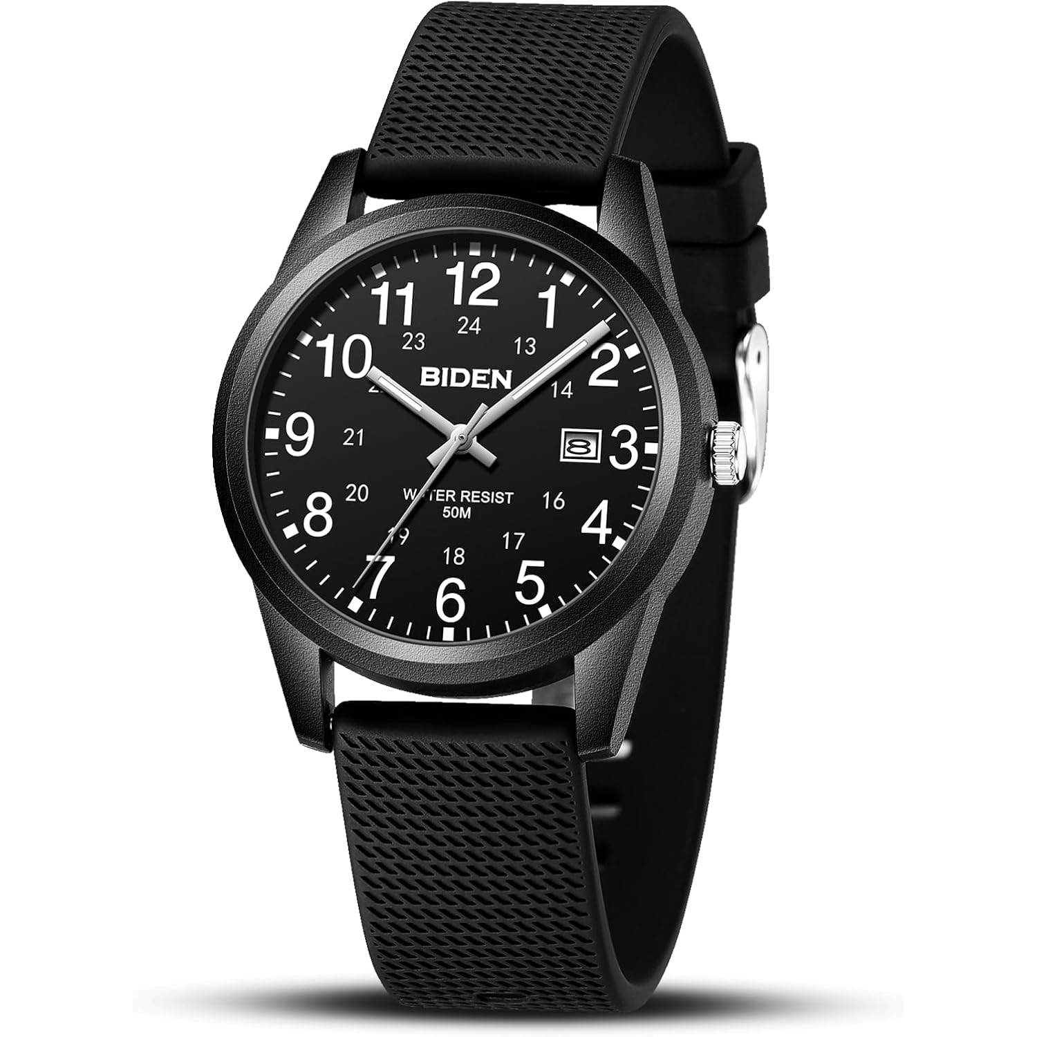 LN LENQIN Mens Watches Analog Quartz Sports Unisex 30M Waterproof Nurse Watch for Men Women Medical Professionals Military Time with Second Hand Glowing Easy to Read Dial