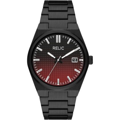 RELIC Men's Oliver Three-Hand Date Black Alloy Watch (Model: ZR77341)