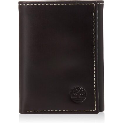Timberland Men's Leather Trifold Wallet with ID Window