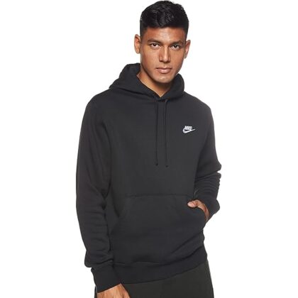 Nike Mens Sportswear Club Pullover Hoodie In Black