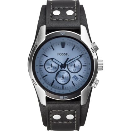 Fossil Men's Coachman Quartz Stainless Steel and Leather Chronograph Watch