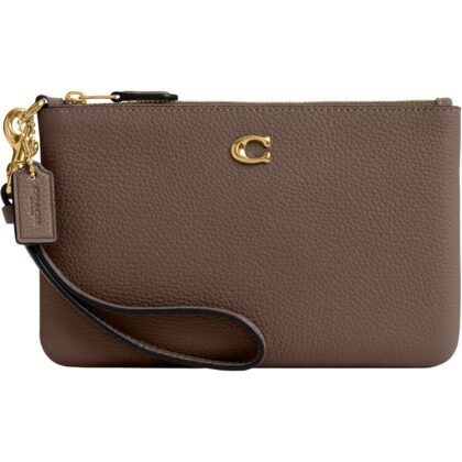 COACH Small Wristlet, B4/Dark Stone