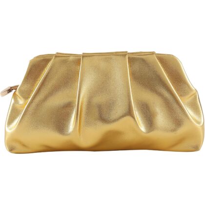 Evening Bag for Women Ruched Clutch Purse Detachable Metal Chain Crossbody Bag