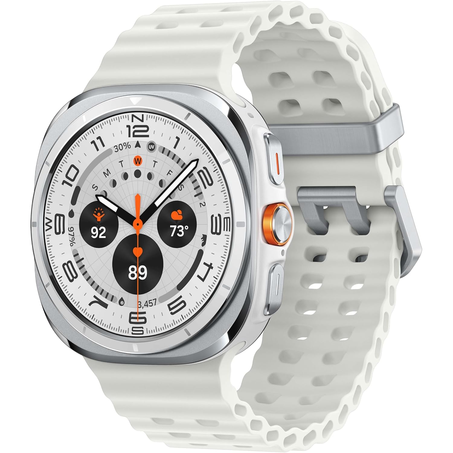 Samsung Galaxy Watch Ultra (2024) 47mm LTE AI Smartwatch w/Energy Score, Wellness Tips, Heart Rate Tracking, Sleep Monitor, Fitness Tracker, GPS, Titanium White [US Version, 1Yr Manufacturer Warranty]