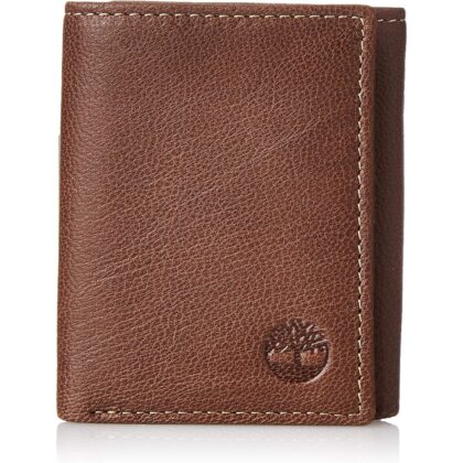 Timberland Men's Genuine Leather RFID Blocking Trifold Wallet