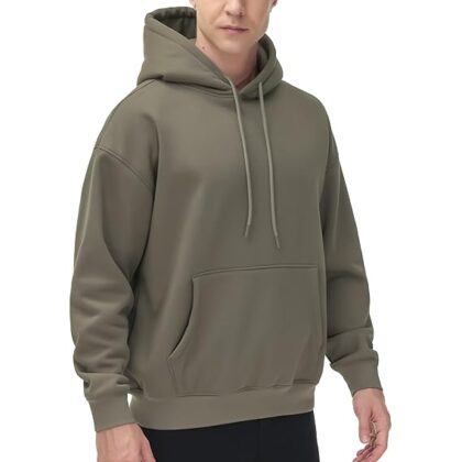 Men's Fleece Pullover Hoodie Loose Fit Ultra Soft Hooded Sweatshirt With Pockets
