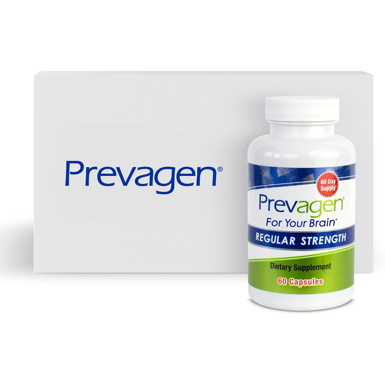 Prevagen Regular Strength - 60 Capsules (2 Month Supply) | Formulated for Your Brain | 10mg of Apoaequorin Plus Vitamin D3
