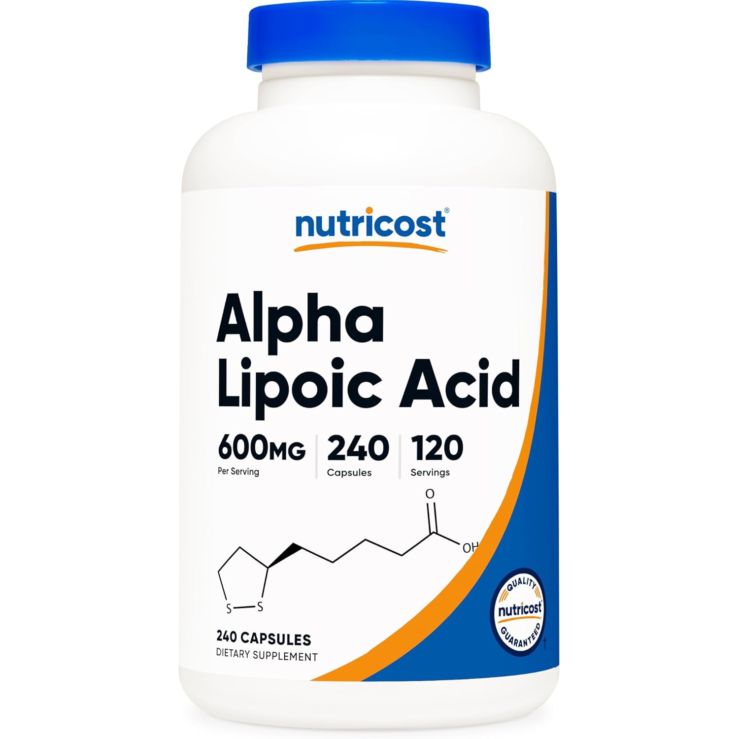 Nutricost Alpha Lipoic Acid 600mg Per Serving, 240 Capsules - Gluten Free, Vegetarian Capsules, Soy Free & Non-GMO