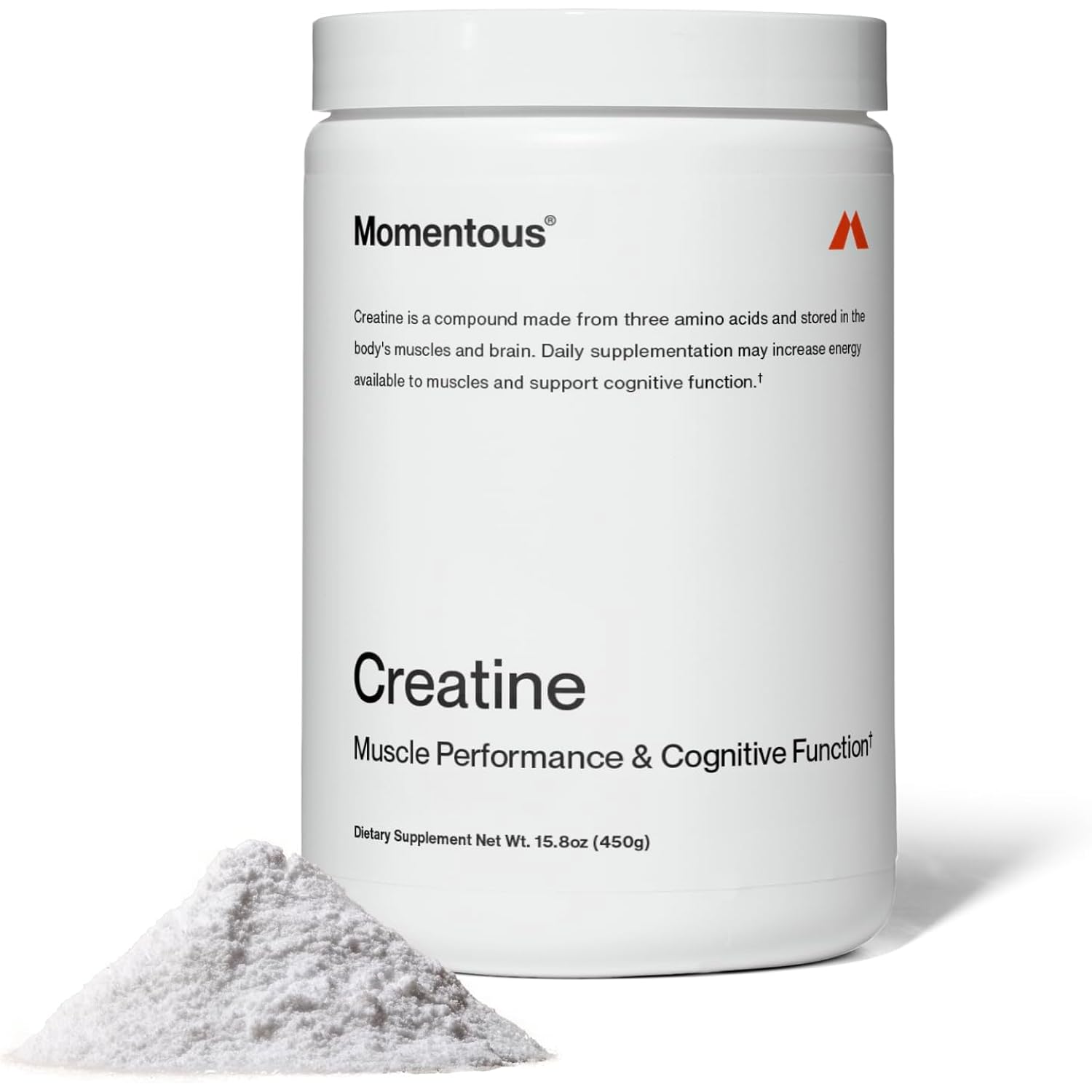 Momentous Creatine Monohydrate Powder - Creapure Creatine Powder - Supports Strength, Lean Muscle, & Recovery for Men & Women - NSF Certified for Sport - 5 g per Serving - 90 Servings