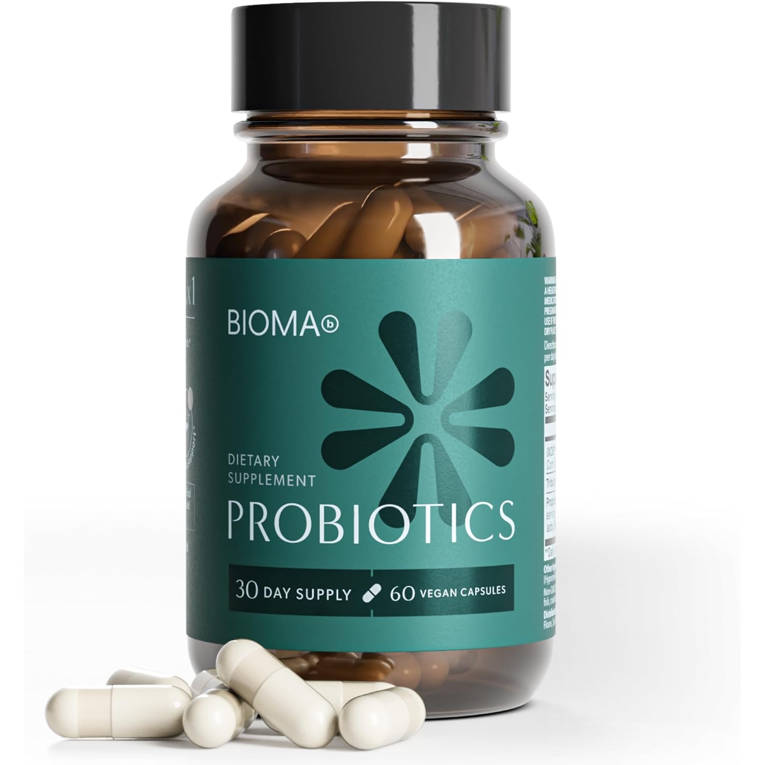 BIOMA Probiotics - Digestive Health Probiotic - Gut Support for Men & Women with Xylooligosaccharides, Tributyrin & Bifidobacterium - Vegan & Gluten Free - 60 Delayed-Release Capsules (30-Day Supply)