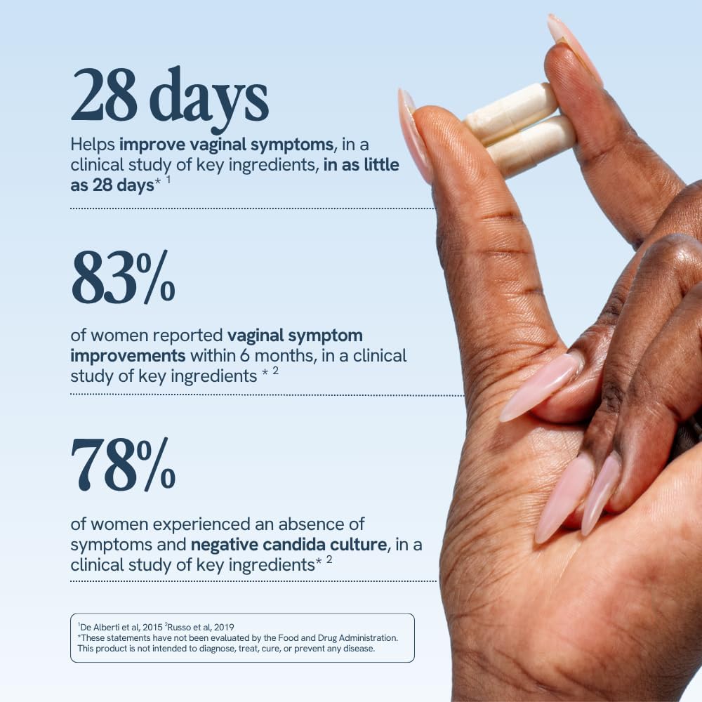 Happy V Dr. Formulated Vaginal Probiotics for Women Odor & Itch Support, Urinary & Gut Health, pH Balance | Womens Daily Probiotic with Patented Prebiotics & Lactobacillus for Feminine Wellness - Image 3