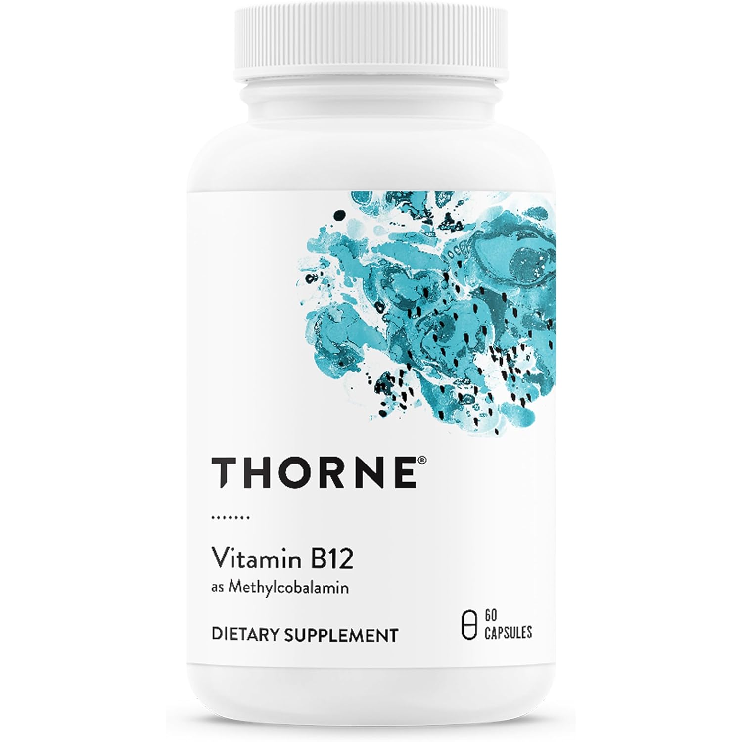 THORNE - Vitamin B12 - as Methylcobalamin - Supports Heart & Nerve Health, Blood Cell Function, Healthy Sleep & Methylation* - Gluten, Dairy & Soy-Free - 60 Servings