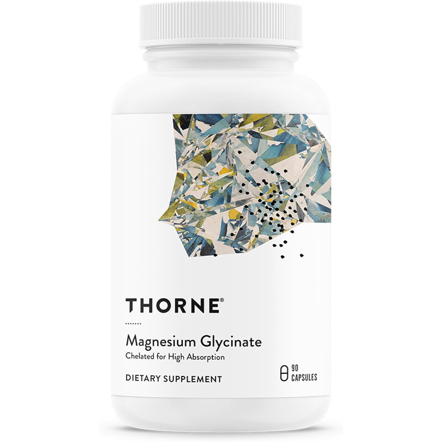 THORNE - Magnesium Glycinate - Supports Restful Sleep, Muscle Relaxation, Heart Health & Metabolism* - Chelated Magnesium Capsules - Third-Party Certified - Gluten, Dairy & Soy-Free - 90 Servings