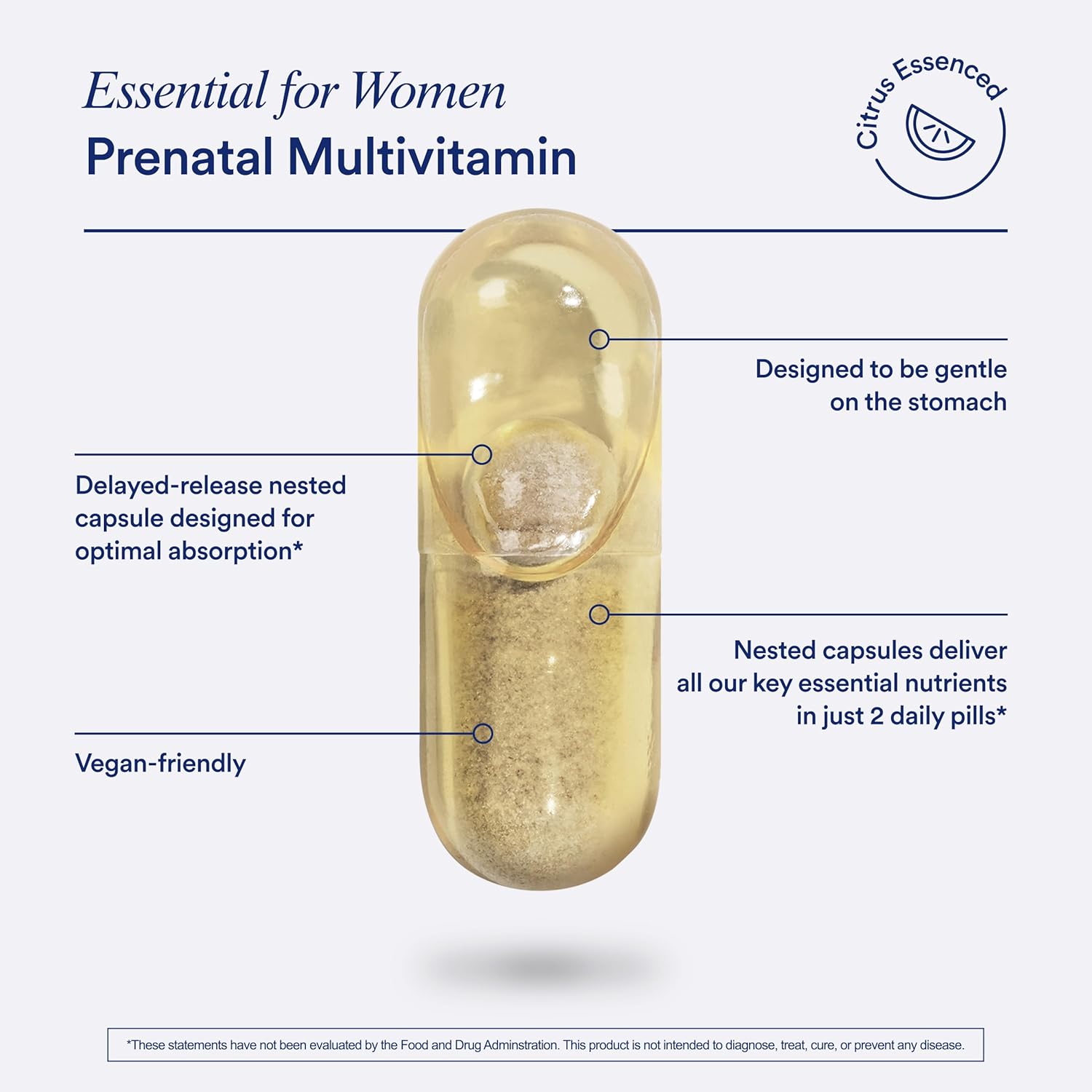 Ritual Essential for Women Prenatal Multivitamin: Folate & Choline for Neural Tube Support, Omega-3 DHA for Fetal Brain Development, Iron, Calcium-Helper D3 & K2, Non-GMO, Vegan, Citrus, 30 Days - Image 7