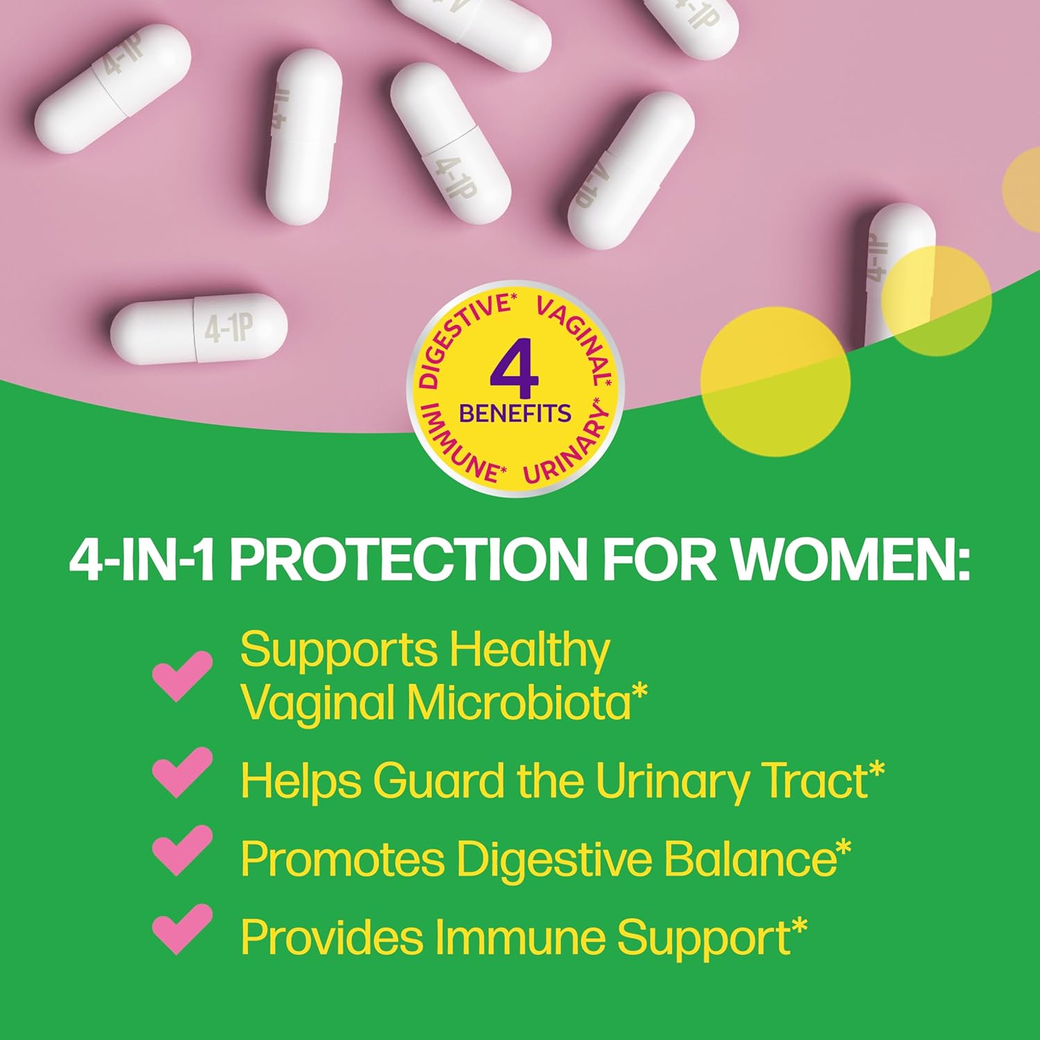 Culturelle 4-in-1 Probiotics for Women, Daily Probiotic & Prebiotic Supplement to Support Vaginal Health, Digestive Health, Immune Health, Occasional Diarrhea, Gas & Bloating Relief, Non-GMO, 30 Count - Image 3
