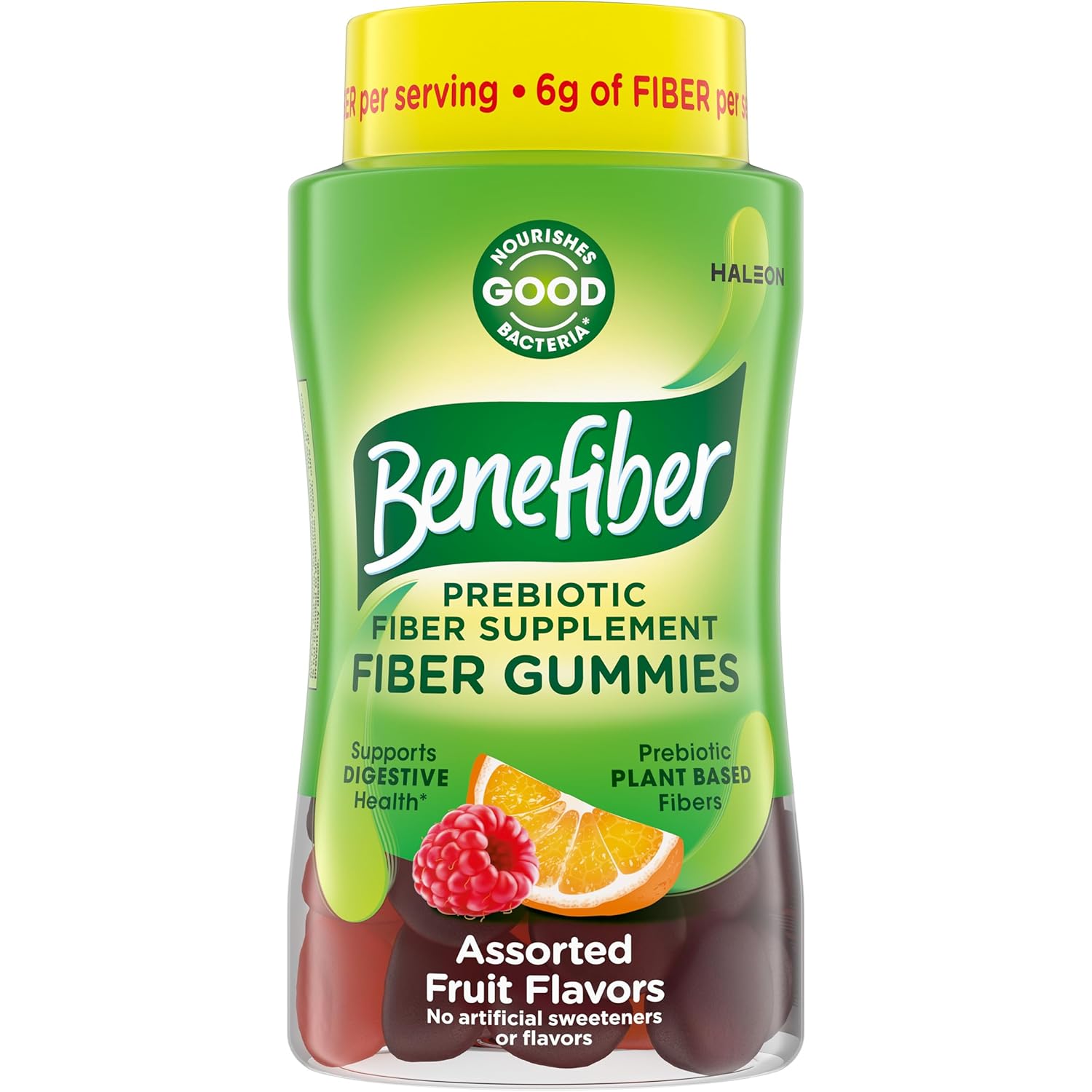 Benefiber Prebiotic Fiber Supplement Gummies for Digestive Health, Assorted Fruit Flavor - 81 Count