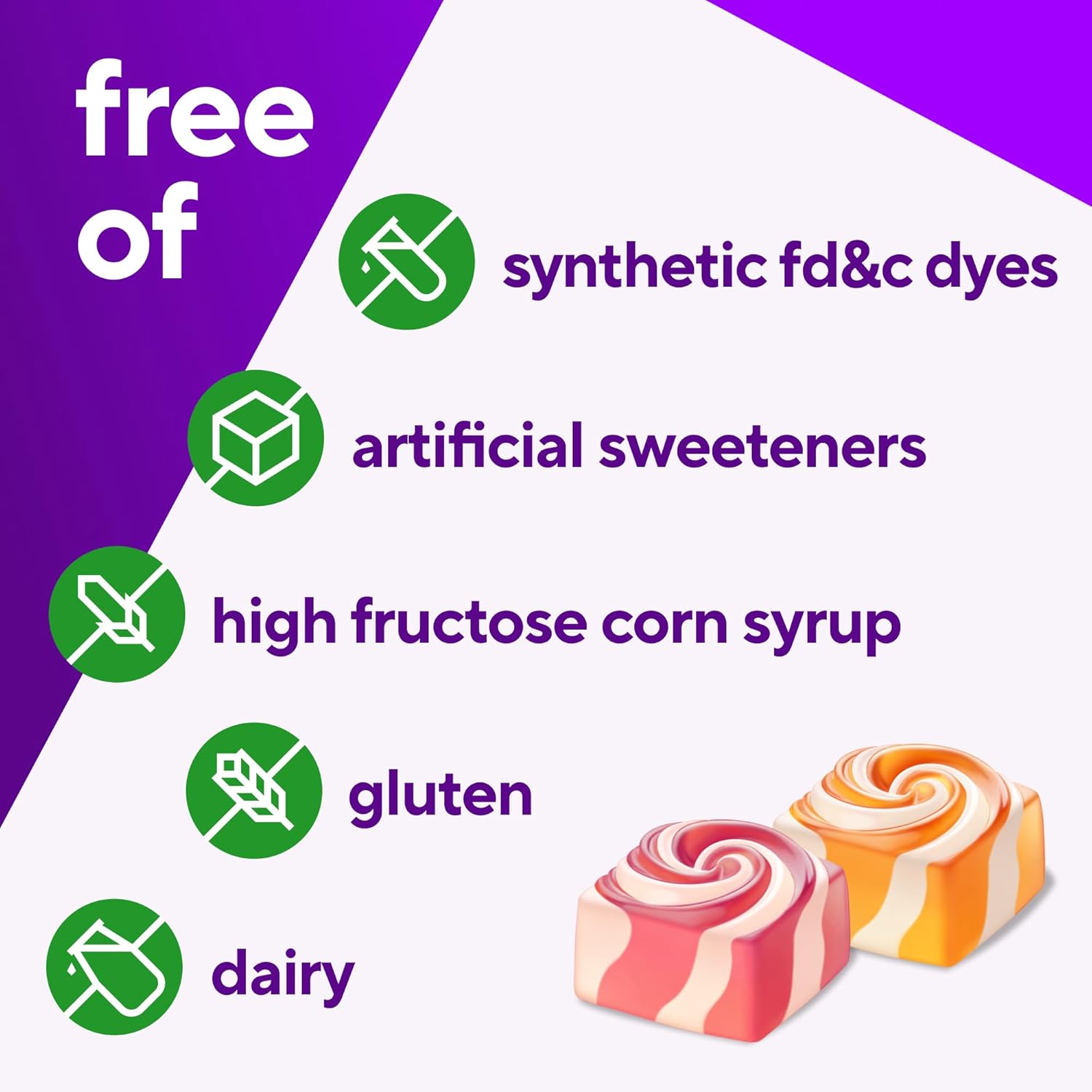 vitafusion Chewable Calcium Gummy Vitamins for Bone and Teeth Support, Calcium Gummies, Fruit and Cream Flavor, 100 Count, 50 Day Supply - Image 6