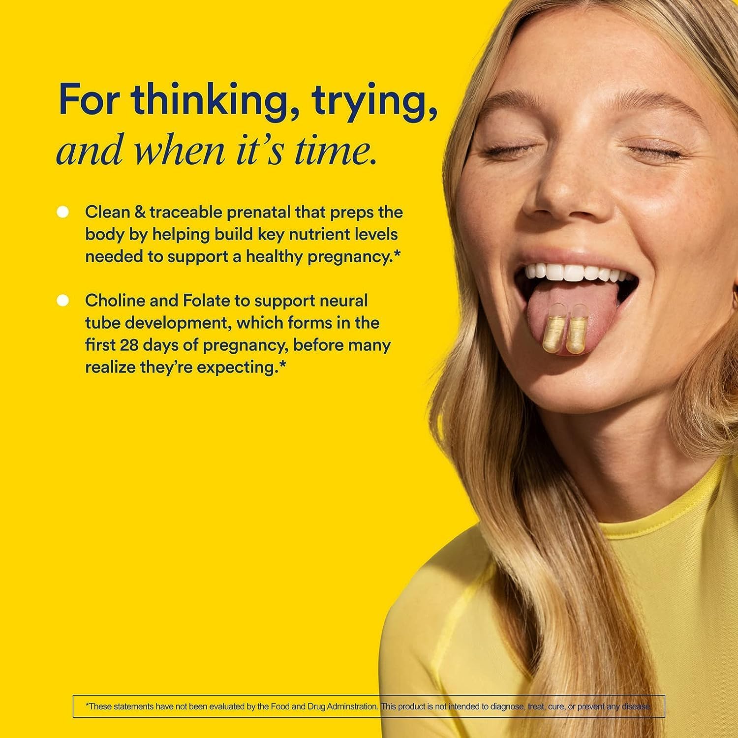 Ritual Essential for Women Prenatal Multivitamin: Folate & Choline for Neural Tube Support, Omega-3 DHA for Fetal Brain Development, Iron, Calcium-Helper D3 & K2, Non-GMO, Vegan, Citrus, 30 Days - Image 8