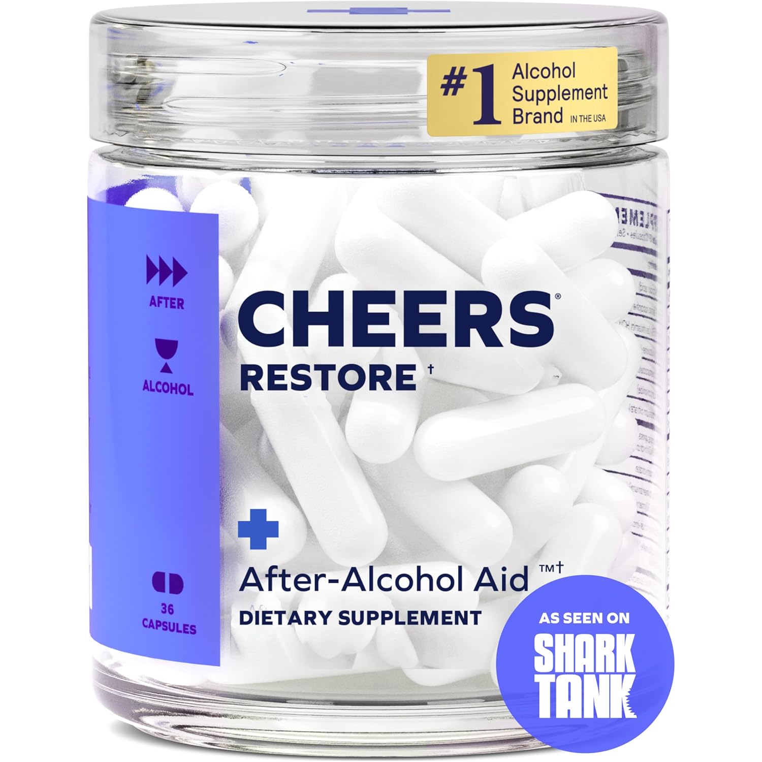 Cheers Restore | Supplement with DHM + L-Cysteine | Feel Better After Drinking & Support Your Liver | 12 Doses | Dihydromyricetin, Cysteine, Prickly Pear, B-Vitamins, Ginger